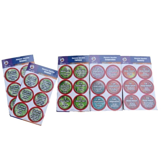 Other - McGraw-Hill Childrens Publishing Character Education Badge Stickers Y2K NOS 2003